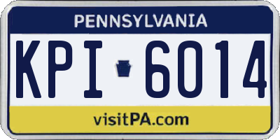 PA license plate KPI6014