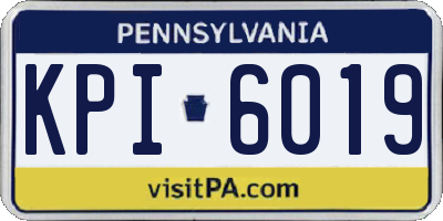 PA license plate KPI6019