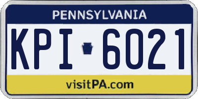 PA license plate KPI6021