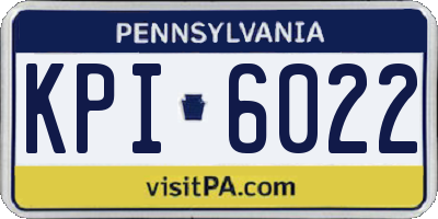PA license plate KPI6022