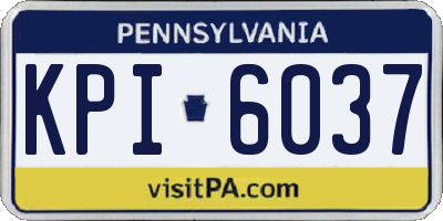 PA license plate KPI6037