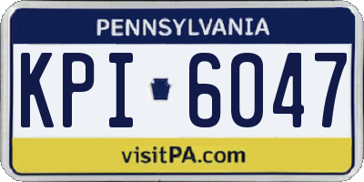 PA license plate KPI6047