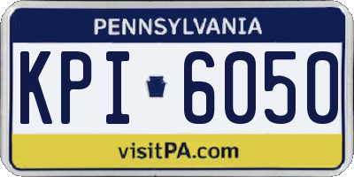PA license plate KPI6050
