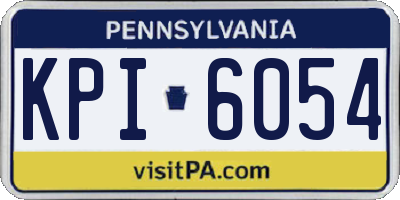 PA license plate KPI6054