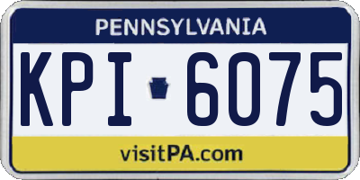 PA license plate KPI6075
