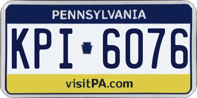 PA license plate KPI6076