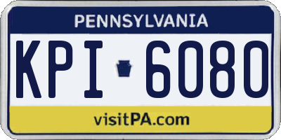 PA license plate KPI6080