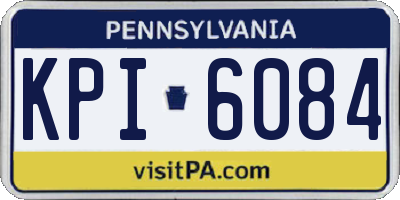 PA license plate KPI6084