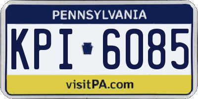 PA license plate KPI6085