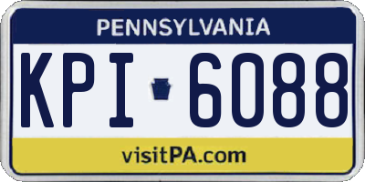 PA license plate KPI6088