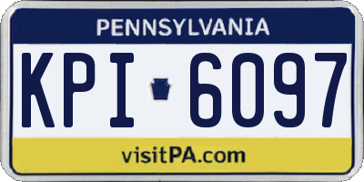 PA license plate KPI6097
