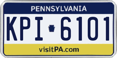 PA license plate KPI6101