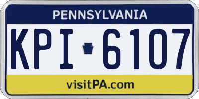 PA license plate KPI6107
