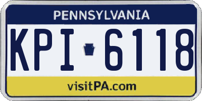 PA license plate KPI6118