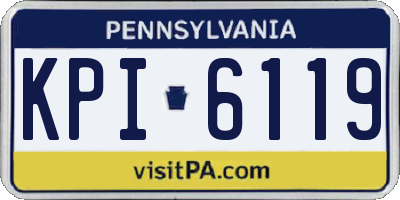 PA license plate KPI6119