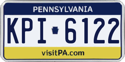 PA license plate KPI6122