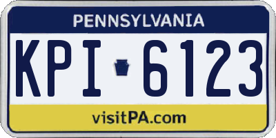 PA license plate KPI6123