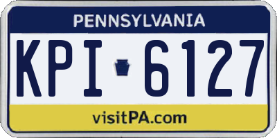 PA license plate KPI6127