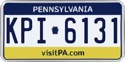 PA license plate KPI6131