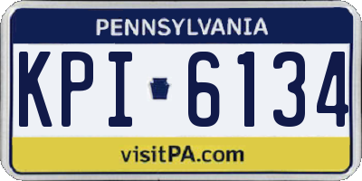 PA license plate KPI6134