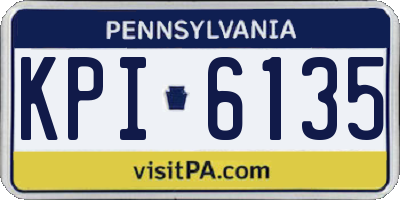 PA license plate KPI6135