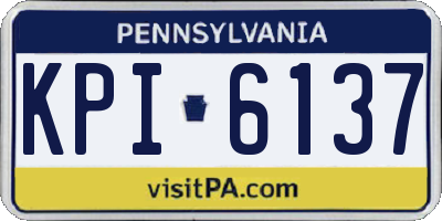 PA license plate KPI6137