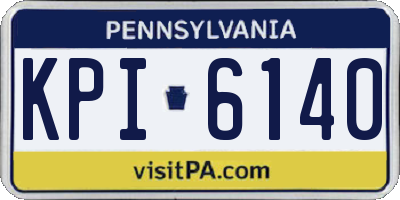 PA license plate KPI6140