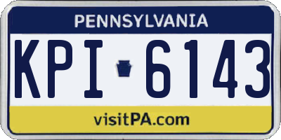 PA license plate KPI6143