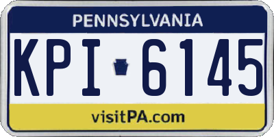 PA license plate KPI6145