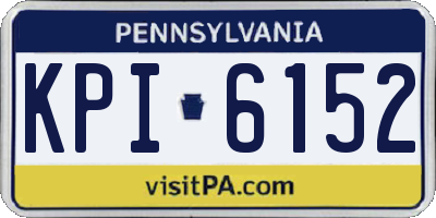 PA license plate KPI6152