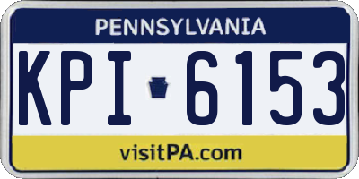 PA license plate KPI6153