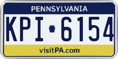 PA license plate KPI6154