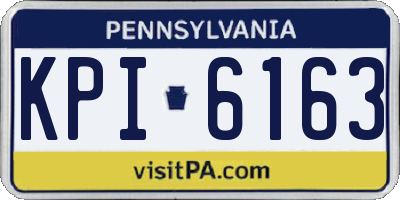 PA license plate KPI6163
