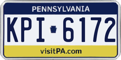 PA license plate KPI6172