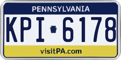 PA license plate KPI6178