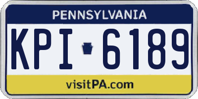 PA license plate KPI6189