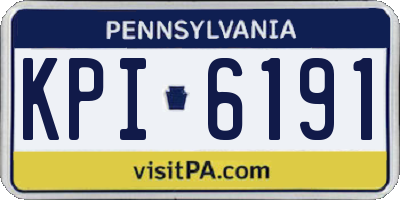 PA license plate KPI6191