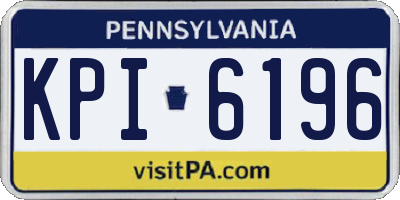PA license plate KPI6196