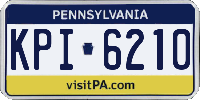 PA license plate KPI6210