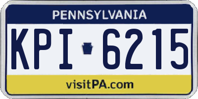 PA license plate KPI6215