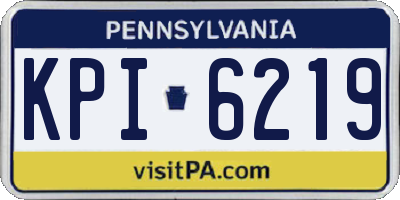 PA license plate KPI6219