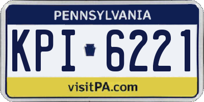 PA license plate KPI6221