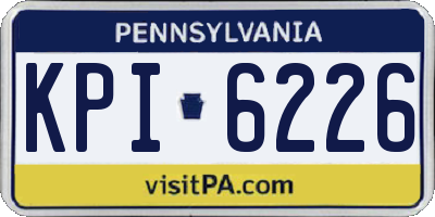 PA license plate KPI6226