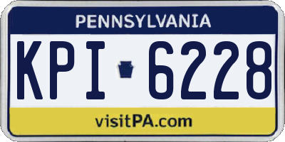 PA license plate KPI6228