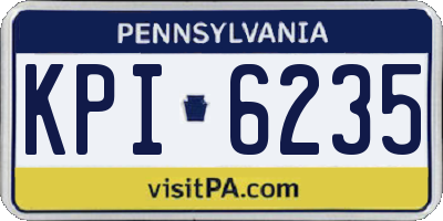 PA license plate KPI6235