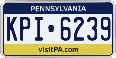PA license plate KPI6239