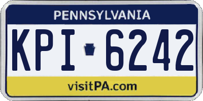 PA license plate KPI6242