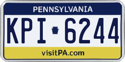 PA license plate KPI6244
