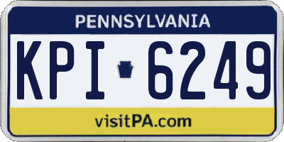 PA license plate KPI6249