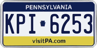 PA license plate KPI6253